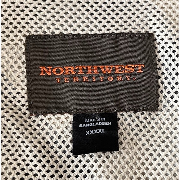 Northwest Territory Men's Shirt 4XL Blue Gray Plaid Long Roll Tab Sleeve Pocket - Picture 4 of 9